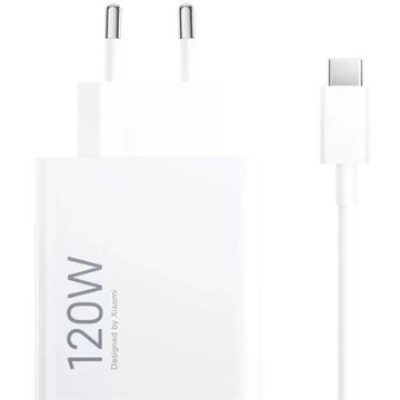 Xiaomi 120W HyperCharge Combo Hálózati Gyorstöltő (Type-A + Typer C kábel) fehér