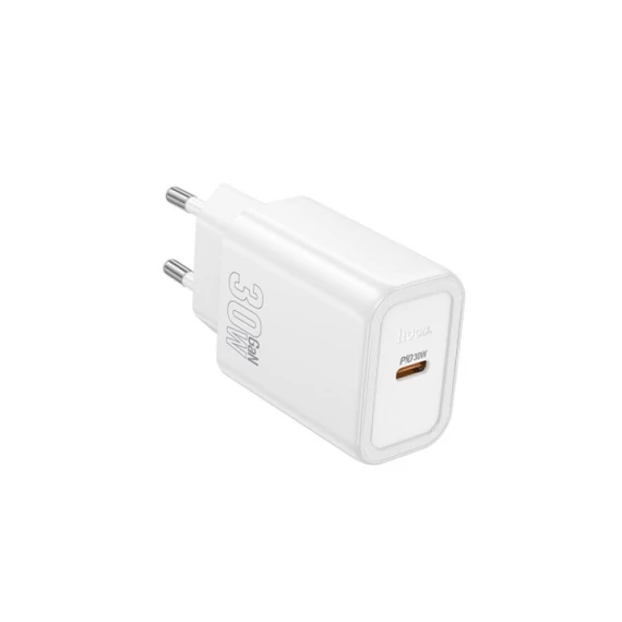 Hoco N62 Gentle Hálózati Gyorstöltő (Type-C) (PD) 30W fehér
