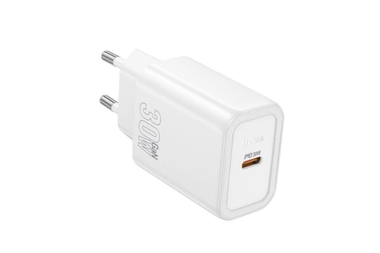 Hoco N62 Gentle Hálózati Gyorstöltő (Type-C) (PD) 30W fehér