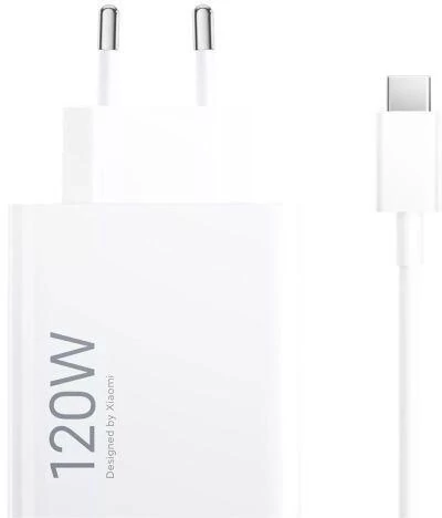 Xiaomi 120W HyperCharge Combo Hálózati Gyorstöltő (Type-A + Typer C kábel) fehér